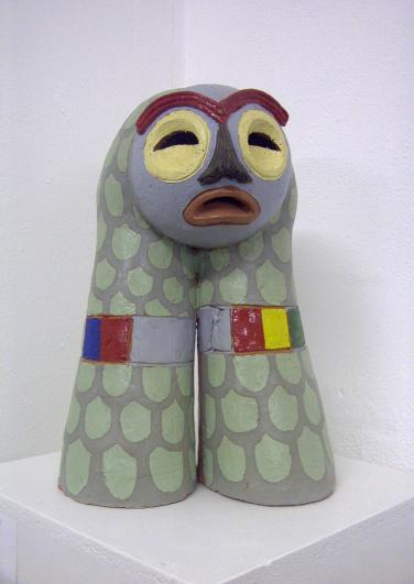 VOGELFRAU, Keramik, H.29cm, B.20cm, 1998