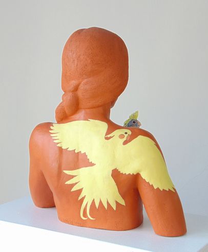 SEELENVOGEL, Keramik, H.49cm, B.47cm, 2019-2026