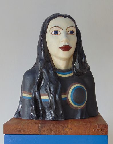 SO SCHWARZ WIE EBENHOLZ, SO WEISS WIE SCHNEE, Keramik, H.45cm, B.38cm, 1998-2023