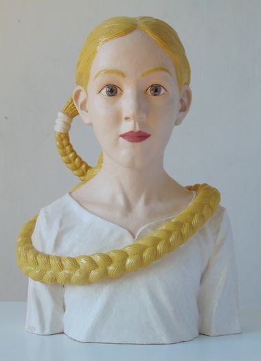 UMSCHLUNGEN, Keramik, H.44,5cm, B.32cm, 2024