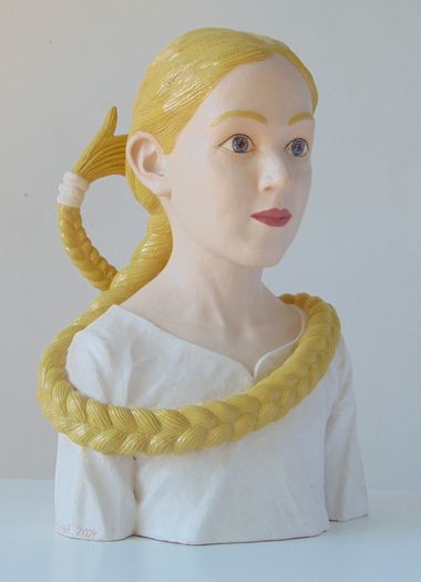 UMSCHLUNGEN, Keramik, H.44,5cm, B.32cm, 2024