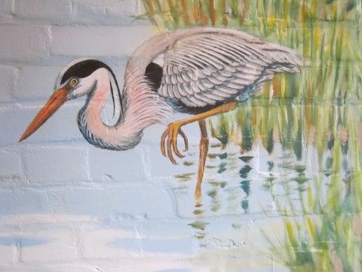GRAUREIHER, Acryl, 2021, Weeze