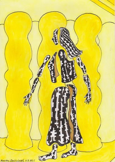 AUFLÖSUNG IM LICHT, Aquarell, A4, 2021